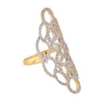 Filigree White Sapphire Ring in 14kt Gold