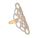 Filigree White Sapphire Ring in 14kt Gold