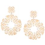 Forever Diamonds Filligree Design Diamond Earrings in 14kt Rose Gold