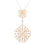 Forever Diamonds Filligree Design Diamond Pendant in 14kt Rose Gold