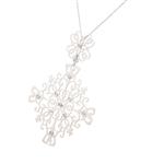 Filligree Design Diamond Pendant in 14kt White Gold
