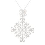 Forever Diamonds Filligree Design Diamond Pendant in 14kt White Gold
