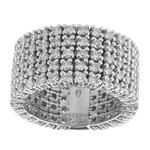 Five Row Diamond Mesh Band in 18kt White Gold