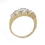 Five Stone Cubic Zirconia Ring in 14kt Gold