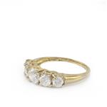 Five Stone Cubic Zirconia Ring in 14kt Gold