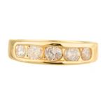 Five Stone Diamond Anniversary Band in 14kt Gold