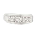 Five Stone Diamond Band in 14kt White Gold