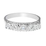 Five Stone Diamond Ring in 18kt White Gold