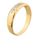 Five Stone Diamond Wedding Band in 14kt Gold