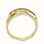 Five Stone Men's Diamond Wedding Band in 14kt Yellow Gold