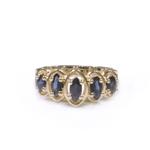Five Gemstone Ring in 14kt Gold