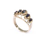 Five Gemstone Ring in 14kt Gold