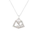 Forever Diamonds Floating Diamond Purse Pendant in 14k White Gold