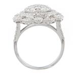 Floral Cluster Diamond Ring in 14kt White Gold