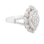 Floral Cluster Diamond Ring in 14kt White Gold