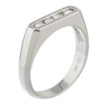 Four Stone Diamond Wedding Band in 14kt White Gold 