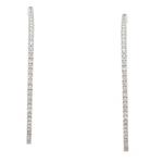 Front and Back Diamond Hoop Earrings in 14kt White Gold