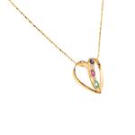 Gemstone Heart Pendant in 14kt Gold