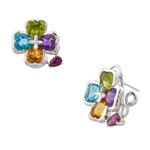 Gemstone Earrings in 14kt White Gold