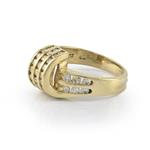 Vertical Twist Diamond Ring in 14kt Gold 