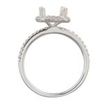 Halo Style Diamond Engagement Ring Setting in 14kt White Gold