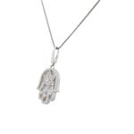 Hand of God Pendant in 18kt White Gold