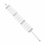 Hearts and Links Diamond Bracelet in 14kt White Gold