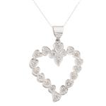 Forever Diamonds Heart Of Hearts Pendant in 14kt White Gold