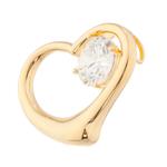 Heart Pendant with CZ in 14kt Gold