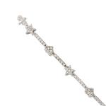 Hearts and Stars Diamond Bracelet in 14kt White Gold