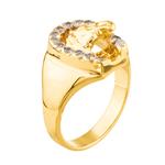 Horse-Shoe Diamond Ring in 14kt Gold