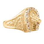 Horse- Shoe Diamond Ring in 14kt Gold