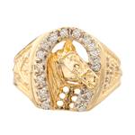 Horse- Shoe Diamond Ring in 14kt Gold