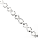 Infinity Diamond Bracelet in 14kt White Gold