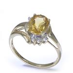 Gemstone Accent Diamond Ring in 10kt Gold