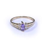 Marquise Cut Amethyst Ring in 10kt Gold