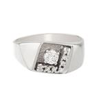 Men's Diamond Ring in 14kt White Gold