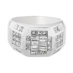 Men's Diamond Ring in 18kt White Gold