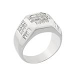 Men's Diamond Ring in 18kt White Gold