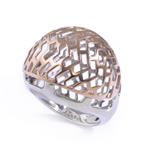 Mesh Top Ring in 14kt Two-Toned Gold