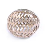 Mesh Top Ring in 14kt Two-Toned Gold