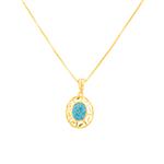 Natural Opal Pendant in 14kt Gold