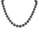 Forever Diamonds Natural Black Tahitian Pearl Necklace