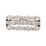 One Piece Stackable Diamond Ring in 14kt White Gold
