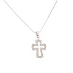 Open Diamond Cross in 14kt White Gold