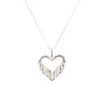 Forever Diamonds Open Diamond Heart Pendant in 14kt White Gold