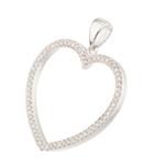 Open Diamond Heart in 14kt White Gold