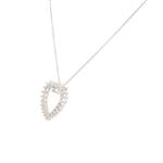 Open Diamond Heart Pendant in 14kt White Gold