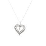 Forever Diamonds Open Diamond Heart Pendant in 14kt White Gold