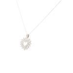 Open Heart Diamond Pendant in 14kt White Gold